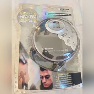 Vintage Emerson CD player with headphones